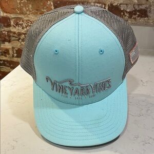 Vineyard Vines Light Blue and Gray Hat